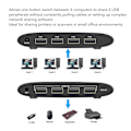 Miniatyrbillede 5 af 5: 4-ports USB 2.0-switch, der deler 4 computere med 4 USB-enheder, USB KVM-switch til tastatur og mus