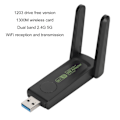 Miniatyrbilde 4 av 5: Trådløst nettverkskort adapter 1300 Mbps 2.4G 5G Dual Band High Gain Antenne USB3.0 WiFi Adapter for PC