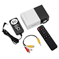 Miniatyrbilde 1 av 5: Mini stilig hjemmekino bærbar LED-projektor multimediaspiller EU-plugg sort hvit