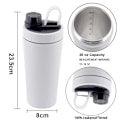 Miniatyrbillede 2 af 5: Rustfrit Protein Shaker Flaske i Rustfrit Stål Holder Varmt/Koldt