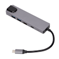 Miniatyrbild 2 av 7: Hub 5 i 1 USB C Multiport Snabb Enkel Laddning 4K Högupplöst Multimediagränssnitt Gränssnitt Hub Kortläsare