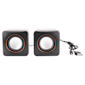 Miniatyrbild 1 av 3: Mini Cube USB Stereo 3,5 mm Jack Trådbunden Högtalare För Stationär Dator Bärbar Dator PC Dator (Dubbel Spår)