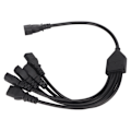 Pikkukuva 5 / 5: UPS PDU C14 - 5 x C13 virtajohtoadapteri, uros-naaras, 10A 250V Y-haaroitin, 1,6 jalkaa