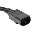 Miniatyrbillede 3 af 8: Splitter-strømstikledning IEC320 C14 han til dobbelt IEC320 C5 hun strømkabel til bærbar computerstrømadapter 100-250V