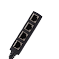 Miniatyrbilde 4 av 8: RJ45 Splitter Adapter 1 til 4 Port Jevn Overføring Utmerket Tilkobling Nettverkskabel Adapter