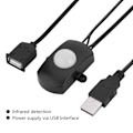 Miniatyrbillede 3 af 5: 2A DC 5-24V PIR Infrarød Bevægelsessensor Detektor Automatisk Afbryder LED Strip USB Interface Sort