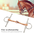 Miniatyrbilde 7 av 8: Hest Full Cheek Snaffle Rustfritt Stål Ring Snaffle Bit for Utendørs Hestetilbehør 125mm