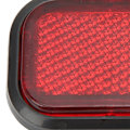 Miniatyrbilde 3 av 8: 4 stk Rektangulær Refleks Sikkerhet ABS Refleks Klistremerke Universal for Bil MotorsykkelRød