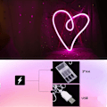 Miniatyrbillede 3 af 5: Hjerte Neonskilt Pink Neon LED Neonskilt Kærlighed USB/Batteridrevet Neon Kærlighed Hjerte Hjerteformet Lys til Vægdekoration Neonlampe til Fødselsdagsfest