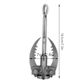 Miniatyrbild 5 av 6: Explorer's Essential, Rostfri Grappling Hook, Multifunktionellt Räddningsverktyg, Kompakt Hopfällbar Gripkrok, Utomhustillbehör för Överlevnad, Hög Hållfasthet