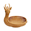 Miniatyrbillede 1 af 5: Simuleret fletkurv i rattan - Opbevaringskurv - Frugtkurv - Dyreformet opbevaringskurv - Dekorationskurv