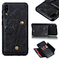 Miniatyrbillede 1 af 5: PU Læder Retro Telefoncover Med Magnetisk Bagside Til Samsung Galaxy A10 Svart