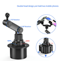Miniatyrbilde 5 av 5: Bilkopptelefonholder 360 graders rotasjon universell justerbar koppholder telefonfeste for iPhone for Galaxy