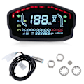 Miniatyrbillede 1 af 5: Universal Motorcykel Odometer Gauge LED LCD Digital Speedometer Gauge Tachometer Instrument