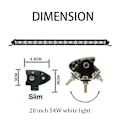 Miniatyrbillede 5 af 5: LED Arbejdslampe Bar 12‑24V 54W Ekstra Spot Forlygte Arbejdskørselslys til Off-Road Truck ATV UTV Båd