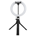 Miniatyrbillede 2 af 5: Selfie Ring Light Fotografi Stativ Justerbar LED Lys