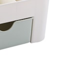 Miniatyrbillede 4 af 5: Kosmetik Makeup Organizer, PP Multifunktionel 6 Rum Makeup Skrivebordsarrangør med Skuffe, Grøn