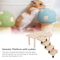 Miniatyrbillede 8 af 8: Hamster træplatform og trapper udsøgt sundt sødt kæledyr platform med stige til små kæledyr hamstere marsvin