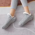 Miniatyrbild 2 av 6: Toffelsockor för kvinnor, halkfria termiska innesockor för damer 43-45 (28cm)
