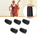 Pikkukuva 1 / 8: 4 kpl musta kumi kärki sellolle Endpin NOn Slip Cap Instrument Protector