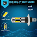 Pikkukuva 5 / 5: GHOST Uusi 2x H1 LED Sumuvalo/Päävalopolttimo Sarja Kaukovalo HID 6000K Xenon Valkoinen