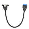Pikkukuva 1 / 5: Sovitinkaapel 5Gpbs ABS USB3.0 SingleEnded naaras 20-pin 30mm datansiirtolinja