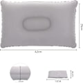 Miniatyrbild 2 av 5: Uppblåsbar Campingkudde Set 2 Flockad Kudde Bärbar Resekudde Luftkudde för Kontor, Bil, Flygplan 41x29cm