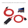 Miniatyrbillede 4 af 5: 3 farver telefon til HDMI-kabel til IOS-grænseflade Digital AV-adapter 1080P Plug Play til IOS Android Rød