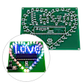 Miniatyrbillede 5 af 5: STC51 Single Chip DC4.5-5V Fjernbetjening Hjerteformet LED Lys Kit med 2mm Transparent Akryl Skal