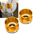 Miniatyrbilde 1 av 8: 1 Par NAB Hub-adaptere Profesjonelle Polerte Aluminiumslegeringer 10 Tommer Åpner for Studer ReVox for Akai for Teac