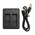 Pikkukuva 2 / 8: Kamerakakun latauslaite Type C USB, kaksikanavainen kamerakakun latauslaite merkkivalolla urheilukameroille