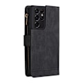 Miniatyrbilde 7 av 8: Wallet Phone Case Magnetic Closure Flip Phone Cover med kortholder Innebygd Kickstand for Galaxy S21 Ultra Black