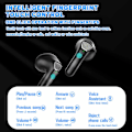 Miniatyrbild 6 av 7: Bluetooth Hörlurar Ergonomisk Design, Trådlösa Hörlurar Brusreducering Hi-Fi Stereo för Långa Lyssningstillfällen (Svart)