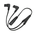 Pikkukuva 2 / 8: IEC320 C8 - IEC320 C7 -virtajohto, uros - naaras, 1 sisään 2 ulos AC-virtajakokabel LCD-näytölle, pöytälampulle, 100-250 V