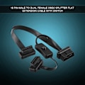Miniatyrbillede 2 af 5: 16-bens han til dobbelt hun OBD2 splitter fladt forlængerkabel adapter med switch