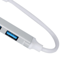 Pikkukuva 5 / 8: Type C -keskitin 4-in-1 Mini Kannettava Type C - USB 3.0 -keskitin Moniporttisovitin Kannettaville Tietokoneille ja Muille Type C -porttilaitteille