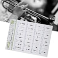 Miniatyrbillede 1 af 8: Trompet-akkorddiagram Fingering Note Music Instrument Reference Guide til hjemmeklasseStor