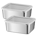 Miniatyrbilde 1 av 5: Rustfrie stål matbeholdere, matpakke lunsj Bento-boks, perfekt for kjøkkenfryser og mikrobølgeovn, rektangulær gjenbrukbar