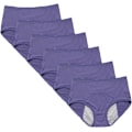 Miniatyrbild 1 av 5: Täta Trosor för Kvinnor, Plus Size Mesh Sömlösa Tätsäkra Skyddstrosor 6-pack