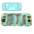 Miniatyrbild 5 av 5: Kamouflage ABS-skyddande spelkonsolfodral med grepp halkfria tillbehör för Switch Lite