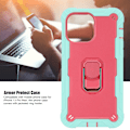 Miniatyrbild 4 av 8: Reptålig pansarskydd med stativ för iPhone 13 Pro Max mobiltelefoner Armor Protect Case (grön pulver)