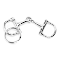 Miniatyrbilde 8 av 8: D‑formet snaffel nøkkelring holdbar sølv D‑ring sinklegering hestesnaffel biter nøkkelring