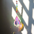 Miniatyrbild 2 av 5: 76mm Ab Prisma Chakra Färg Kristall Pärla Sol Fångare Kompatibel med Fönster Eller Utomhus Hängande