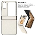 Miniatyrbild 6 av 8: Flippfodral för mobiltelefon, slitstarkt, perfekt passform, glitterdesign, lätt att rengöra, skydd för Oppo Find N2 Flip, vit