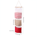 Miniatyrbilde 5 av 5: 3-lags lin oppbevaringspose garderobe hengende pose veggpose leker