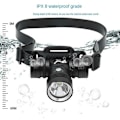 Miniatyrbild 2 av 5: Superstark LED Dykhuvudlampa, 1000 Lumen Undervattensficklampa, IPX8 Vattentät, Lång Batteritid, Flygplansklassad Aluminiumlegering, Justerbar