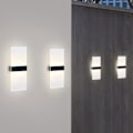 Miniatyrbild 3 av 8: Sofistikerade solcellsvägglampor, 2-pack IP65 vattentäta utomhusarmaturer, solcellsdrivna justerbara färgtemperaturlampor för uteplats garage dekor