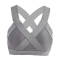 Miniatyrbilde 1 av 5: Kvinners trådløs trenings-BH yoga løping vest trenings sports fitness (grå M)