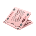 Miniatyrbillede 2 af 2: Bærbar computer holder silikone PP og ABS foldbar 8 gear justerbar bærbar computer køling stand til hjemmet arbejde pink