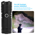 Miniatyrbillede 5 af 5: Genopladelig lommelygte 120000LM Ultra Bright LED lommelygte Hig